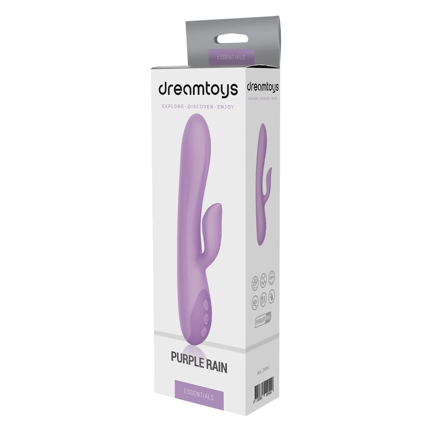 Διπλός δονητής DREAMTOYS ESSENTIALS Duo Vibrator Purple Rain