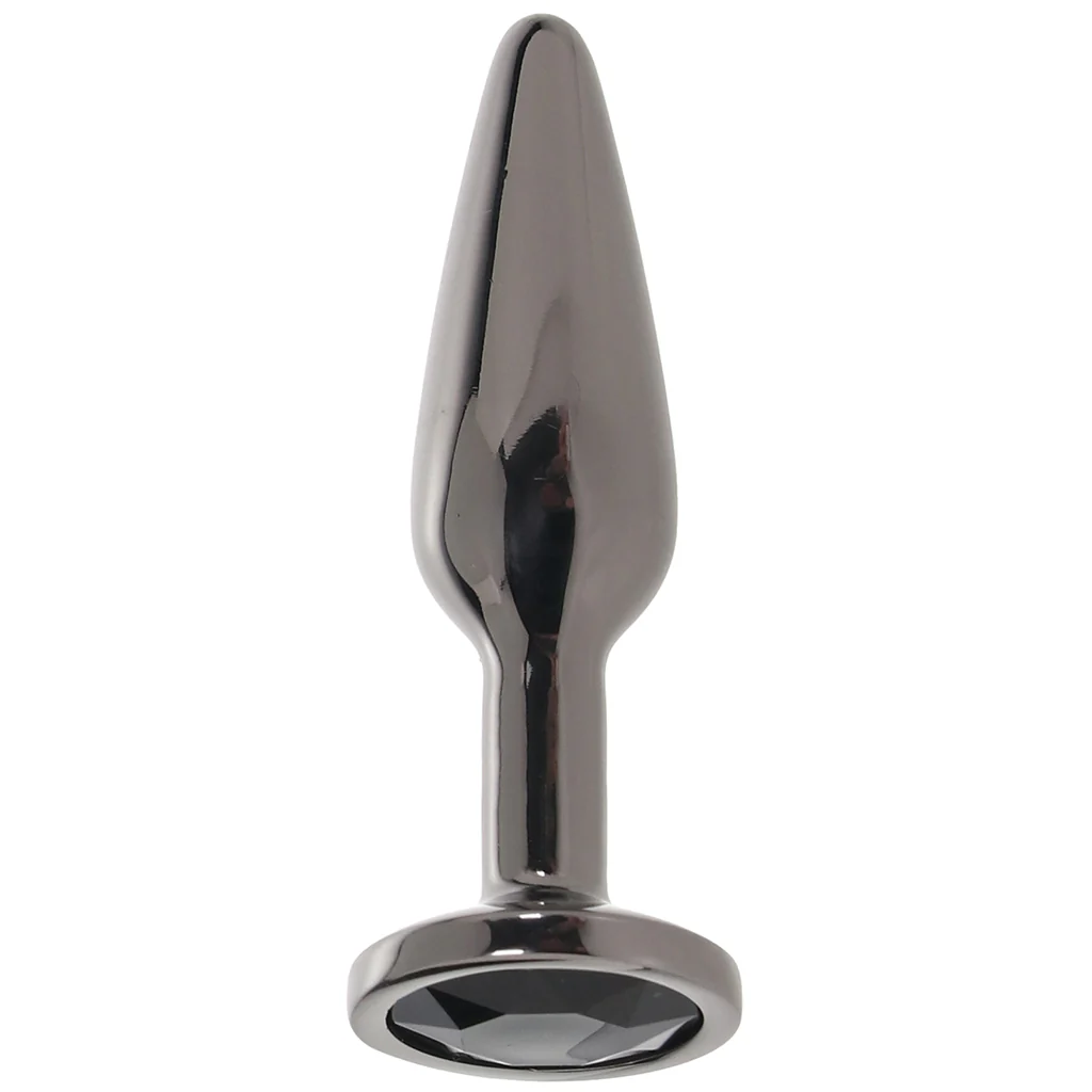 Πρωκτική σφήνα με κόσμημα NS NOVELTIES Rear Assets Medium Tapered Butt Plug in Gunmetal