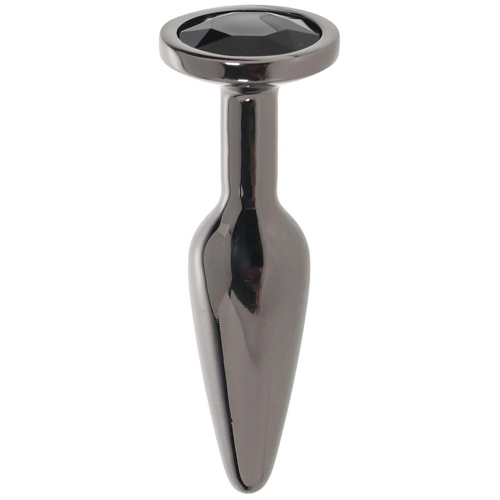 Πρωκτική σφήνα με κόσμημα NS NOVELTIES Rear Assets Medium Tapered Butt Plug in Gunmetal