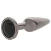 Πρωκτική σφήνα με κόσμημα NS NOVELTIES Rear Assets Medium Tapered Butt Plug in Gunmetal