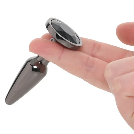 Πρωκτική σφήνα με κόσμημα NS NOVELTIES Rear Assets Small Tapered Butt Plug in Gunmetal