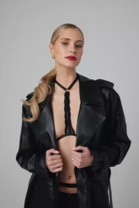 Christine - Strappy Harness Bralette Evening Kiss - black