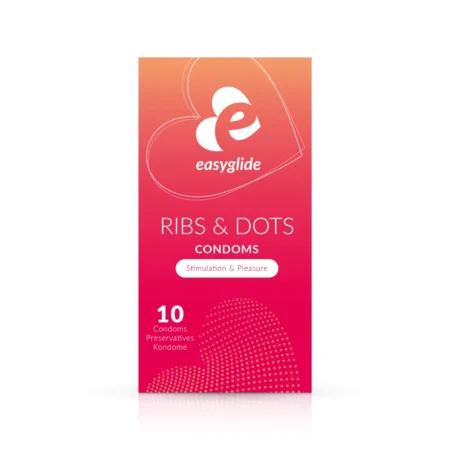 Προφυλακτικά με ραβδώσεις & κουκκίδες EasyGlide - Ribs and Dots Condoms - 10 pieces