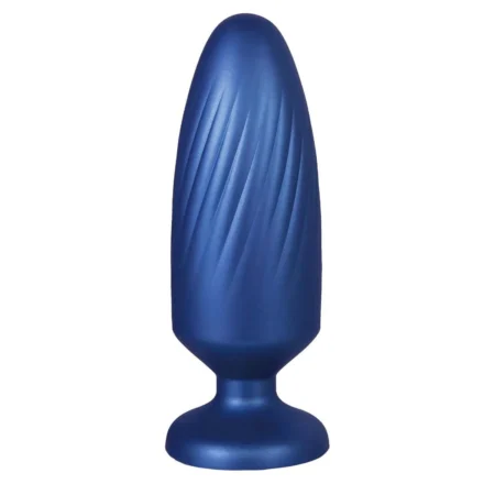 5 Inch silicone Anal Plug Metallic Blue NMC