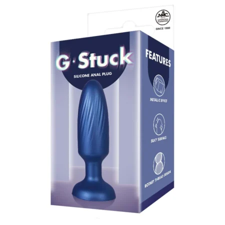 NMC 4 inch silicone anal plug metallic blue