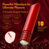 Μικρός Δονητής Oh My Gem | Desire 5 Inch Pocket-Sized Power Vibrator With Tapered Tip & Ruby Gem Base - In Red