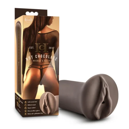 Αυνανιστήρι Hot Chocolate By Blush® | Nicole's Kitty Realistic Chocolate Body Part Vagina Masturbator