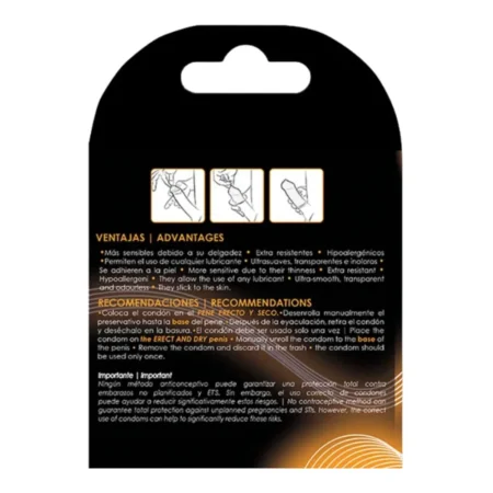Προφυλακτικά χωρίς latex UNIQ - CLASSIC LATEX FREE CONDOMS 3 UNITS