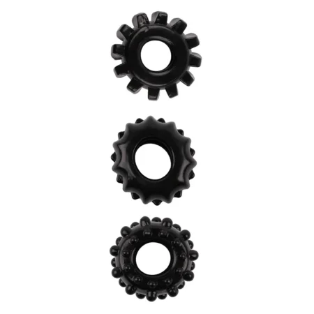 Σετ δακτυλίων πέους Set Of 3 Cockrings Black - DREAMTOYS - ALL TIME FAVORITES