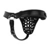 Ανδρική δερμάτινη ζώνη αγνότητας Bedroom Fantasies - Chastity Cage Panty - Black