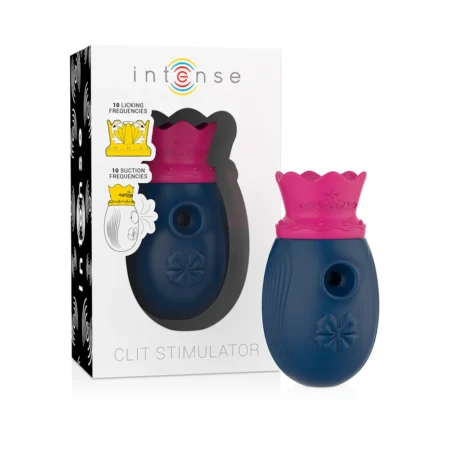 Διεγέρτης κλειτορίδας INTENSE - CLITORIS STIMULATOR 10 SUCTION AND LICKING MODES - BLUE