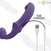 Δονητής INTENSE - JILL DOUBLE VIBRATOR 20 CM PURPLE REMOTE CONTROL