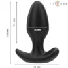 Πρωκτική σφήνα με δόνηση INTENSE - JOEY ANAL PLUG 10 VIBRATIONS BLACK REMOTE CONTROL