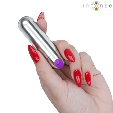 Μίνι δονητής INTENSE - KAREN MINI RECHARGEABLE VIBRATING BULLET SILVER