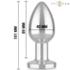 Μεταλλική πρωκτική σφήνα με δόνηση INTENSE - ANAL PLUG 10 VIBRATIONS METAL WITH REMOTE CONTROL L