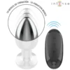 Μεταλλική πρωκτική σφήνα με δόνηση INTENSE - ANAL PLUG 10 VIBRATIONS METAL WITH REMOTE CONTROL L