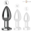 Μεταλλική πρωκτική σφήνα με δόνηση INTENSE - ANAL PLUG 10 VIBRATIONS METAL WITH REMOTE CONTROL L