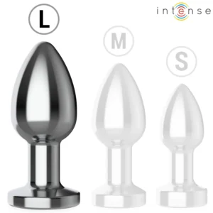 Μεταλλική πρωκτική σφήνα με δόνηση INTENSE - ANAL PLUG 10 VIBRATIONS METAL WITH REMOTE CONTROL L