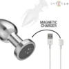 Μεταλλική πρωκτική σφήνα με δόνηση INTENSE - ANAL PLUG 10 VIBRATIONS METAL WITH REMOTE CONTROL M