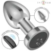 Μεταλλική πρωκτική σφήνα με δόνηση INTENSE - ANAL PLUG 10 VIBRATIONS METAL WITH REMOTE CONTROL M