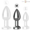 Μεταλλική πρωκτική σφήνα με δόνηση INTENSE - ANAL PLUG 10 VIBRATIONS METAL WITH REMOTE CONTROL M