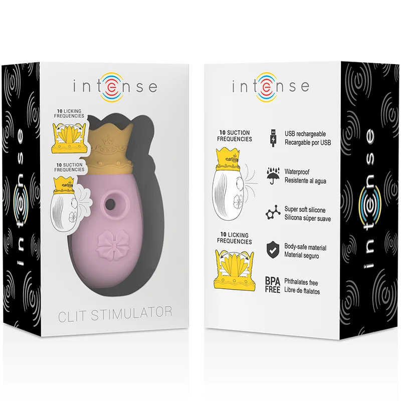 Διεγέρτης κλειτορίδας INTENSE - CLITORIS STIMULATOR 10 SUCTION AND LICKING MODES - PINK