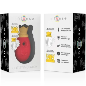 Διεγέρτης κλειτορίδας INTENSE - CLITORIS STIMULATOR 10 SUCTION AND LICKING MODES - RED