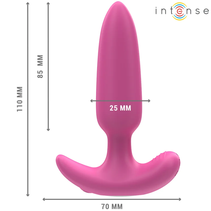 Πρωκτική σφήνα με δόνηση INTENSE - ROSS ANAL PLUG 10 VIBRATIONS PINK REMOTE CONTROL