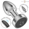 Μεταλλική πρωκτική σφήνα με δόνηση INTENSE - ANAL PLUG 10 VIBRATIONS METAL WITH REMOTE CONTROL S