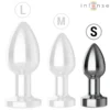 Μεταλλική πρωκτική σφήνα με δόνηση INTENSE - ANAL PLUG 10 VIBRATIONS METAL WITH REMOTE CONTROL S