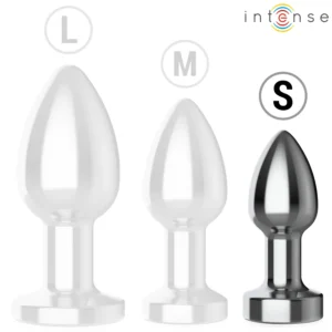 Μεταλλική πρωκτική σφήνα με δόνηση INTENSE - ANAL PLUG 10 VIBRATIONS METAL WITH REMOTE CONTROL S