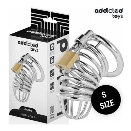 Κλουβί πέους ADDICTED TOYS LOCKED - IRON CELL METAL PENIS CAGE 4 CM SIZE S