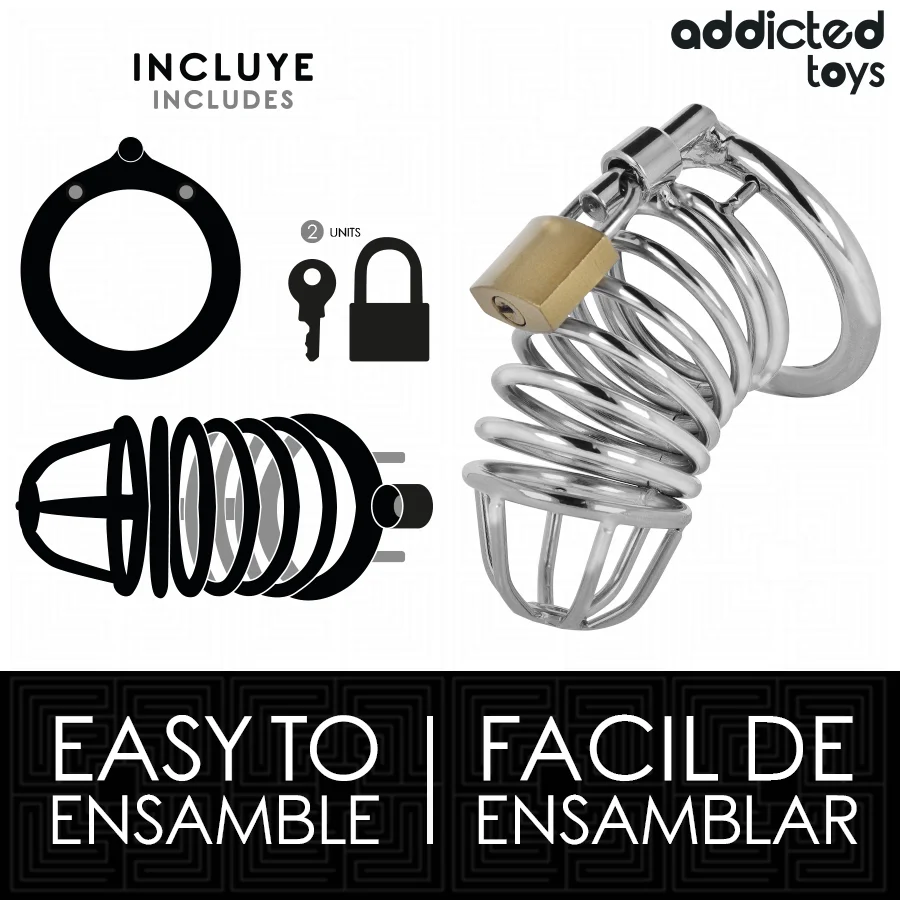 Κλουβί πέους ADDICTED TOYS LOCKED - IRON CELL METAL PENIS CAGE 5 CM SIZE L