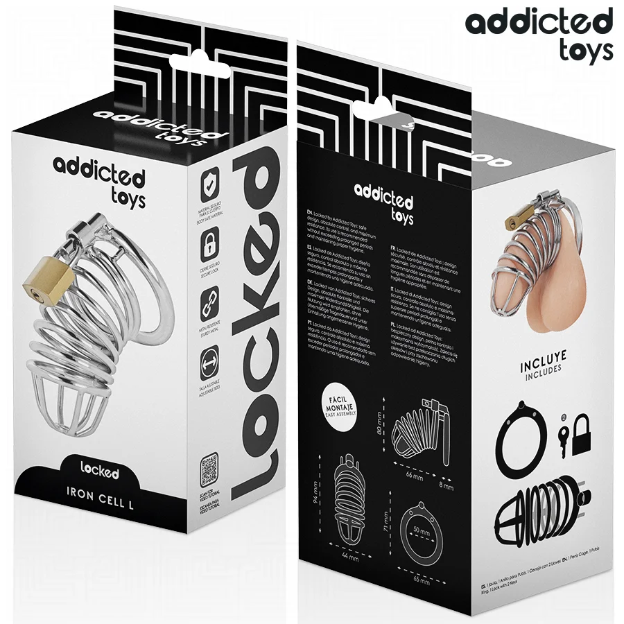 Κλουβί πέους ADDICTED TOYS LOCKED - IRON CELL METAL PENIS CAGE 5 CM SIZE L