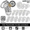 Κλουβί πέους ADDICTED TOYS LOCKED - IRON CELL METAL PENIS CAGE 4.5 CM SIZE M