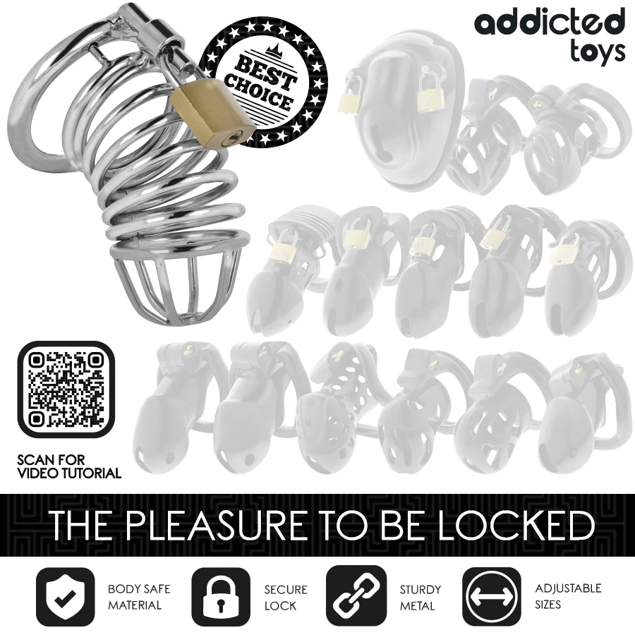 Κλουβί πέους ADDICTED TOYS LOCKED - IRON CELL METAL PENIS CAGE 4.5 CM SIZE M