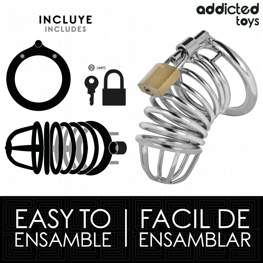 Κλουβί πέους ADDICTED TOYS LOCKED - IRON CELL METAL PENIS CAGE 4.5 CM SIZE M