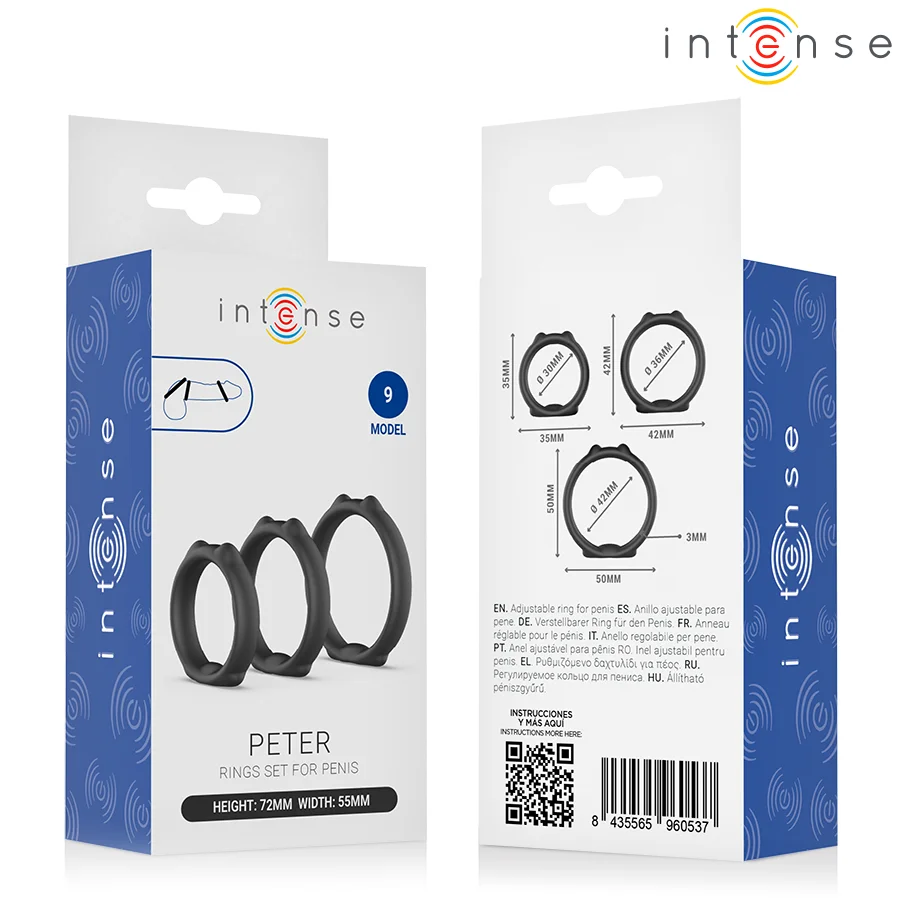 Σετ με 3 δακτυλίους πέους INTENSE - PETER SET OF 3 PENIS RINGS MODEL 9