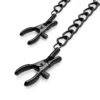 Σφιγκτήρες θηλών Bedroom Fantasies Nipple Clamps with Chain - Black