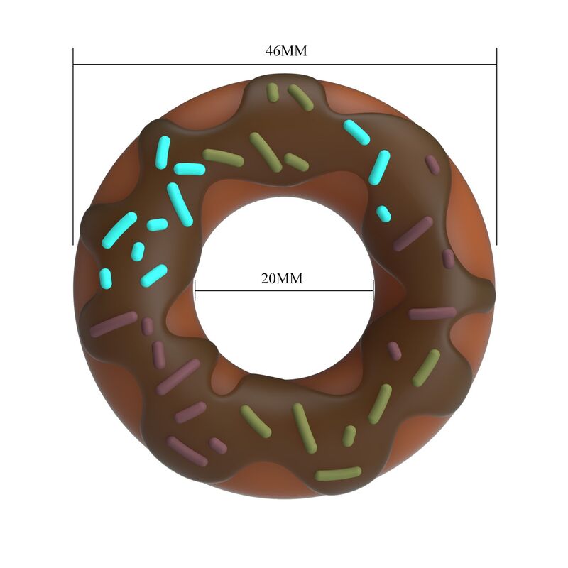 Δακτύλιος πέους PRETTY LOVE - SUPER DONUT PENIS RING BROWN