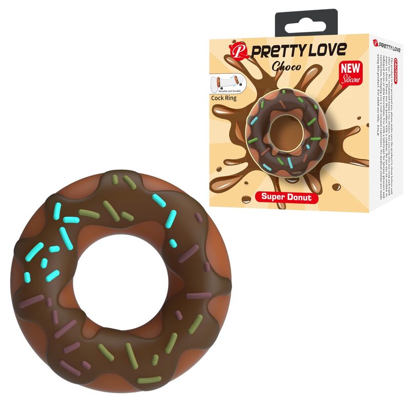 Δακτύλιος πέους PRETTY LOVE - SUPER DONUT PENIS RING BROWN
