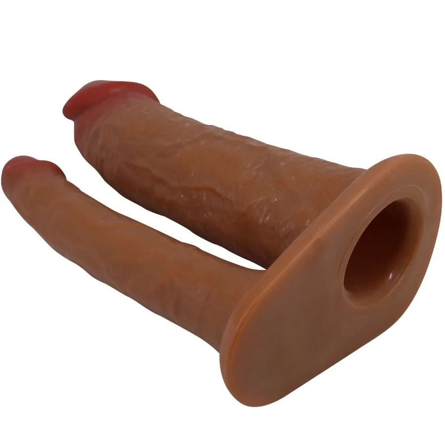 Ζώνη strapon με διπλό dildo PRETTY LOVE - KEAVEN HARNESS BRIEFS UNIVERSAL & COMFORTABLE DOUBLE DILDO