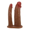 Ζώνη strapon με διπλό dildo PRETTY LOVE - KEAVEN HARNESS BRIEFS UNIVERSAL & COMFORTABLE DOUBLE DILDO