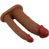 Ζώνη strapon με διπλό dildo PRETTY LOVE - KEAVEN HARNESS BRIEFS UNIVERSAL & COMFORTABLE DOUBLE DILDO