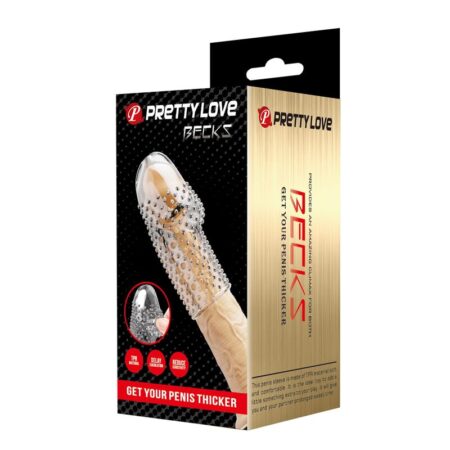 Κάλυμμα πέους PRETTY LOVE - BECKS PENIS SLEEVE GET YOUR PENIS THICKER TRANSPARENT
