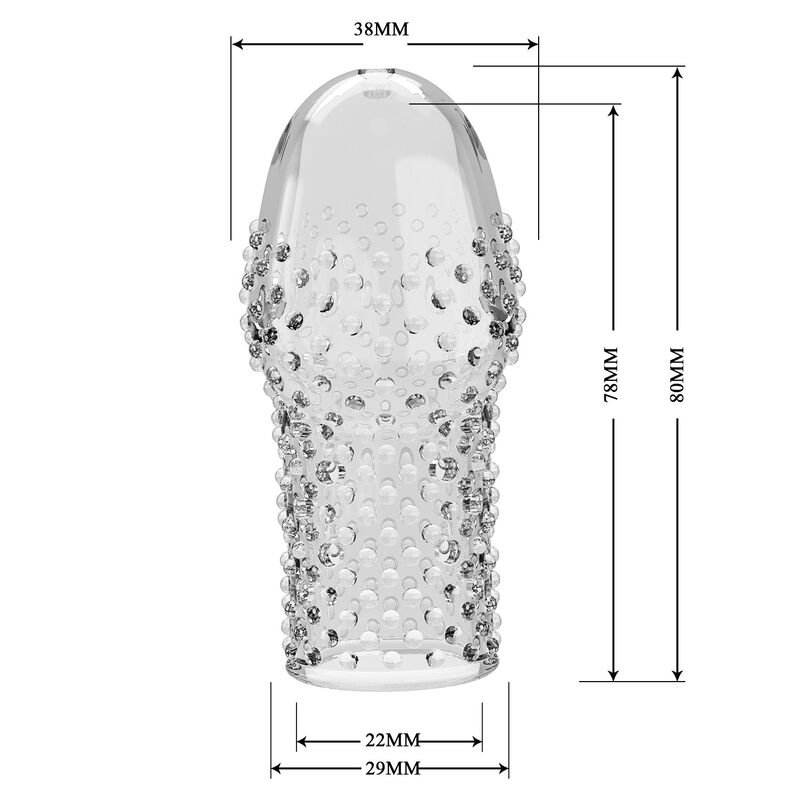 Κάλυμμα πέους PRETTY LOVE - BECKS PENIS SLEEVE GET YOUR PENIS THICKER TRANSPARENT