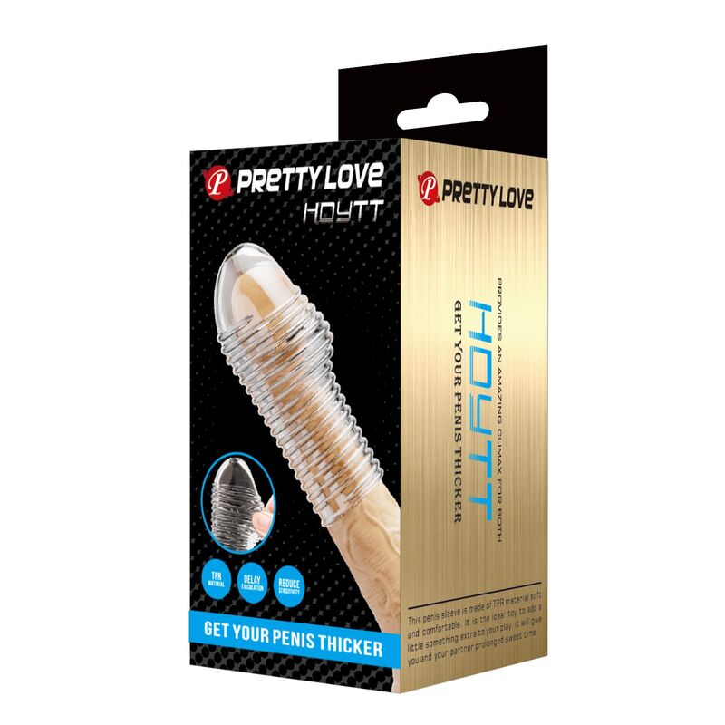 Κάλυμμα πέους PRETTY LOVE - HOTT PENIS SLEEVE GET YOUR PENIS THICKER TRANSPARENT