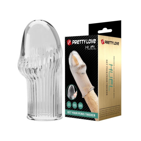 Κάλυμμα πέους PRETTY LOVE - HUEL PENIS SLEEVE GET YOUR PENIS THICKER TRANSPARENT
