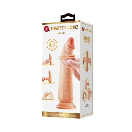 Ρεαλιστικό ομοίωμα πέους PRETTY LOVE - KABLE SUPER REALISTIC PENIS 21 CM FLESH MODEL 2