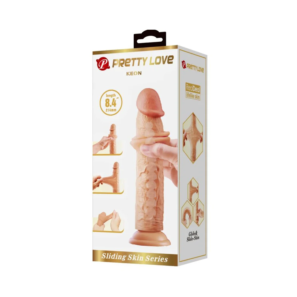Ρεαλιστικό ομοίωμα πέους PRETTY LOVE - KEON REALISTIC DILDO 21 CM FLESH